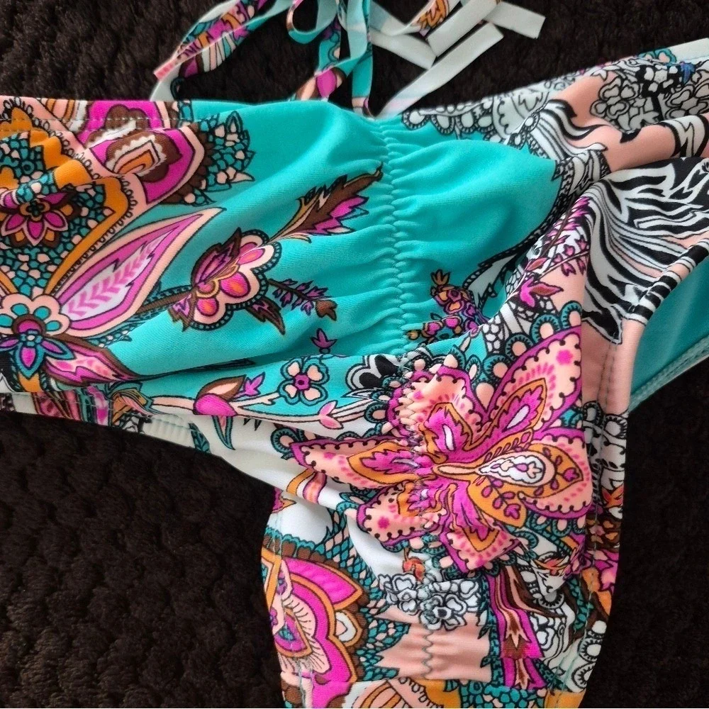 NWT Arizona‎ Jean Boho Coastal cowgirl boho Fringe Bikini Set Small and Medium